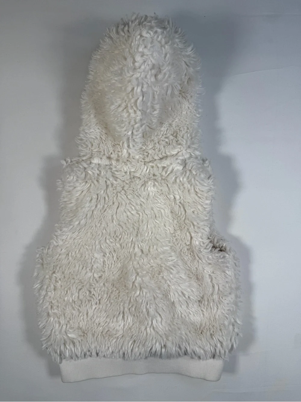 GYMBOREE Girls’ Vintage Faux Fur Zip Up‎ Sleeveless Hoodie Y2K Inspired Size S